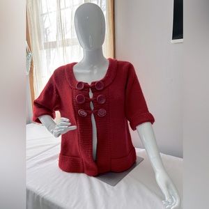 Dressbarn Double Breasted Waist Length Sweater. Size XL